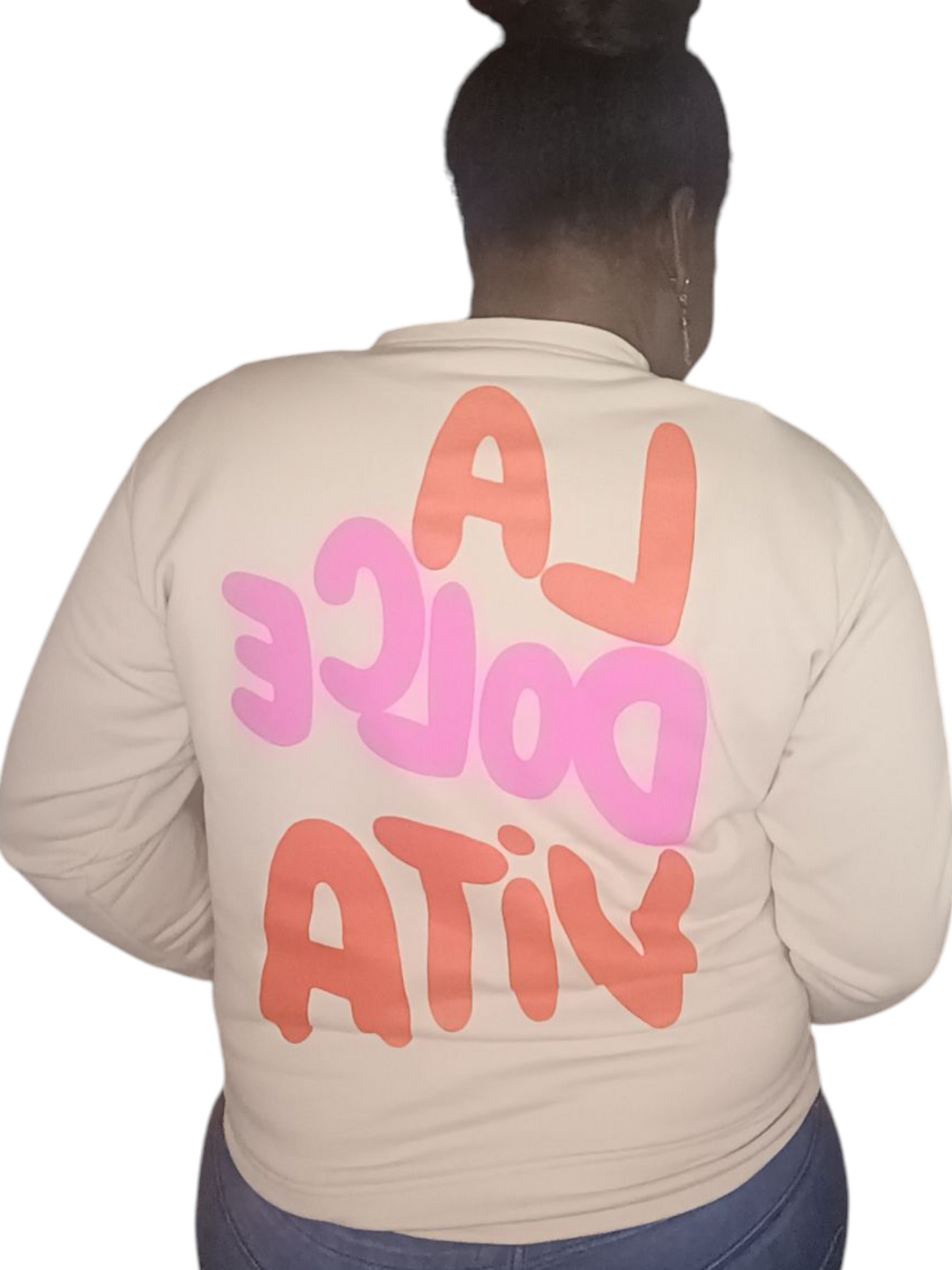 Mooij dames sweater "La Dolce Vita" - Beige | Colourful Sweaters collectie