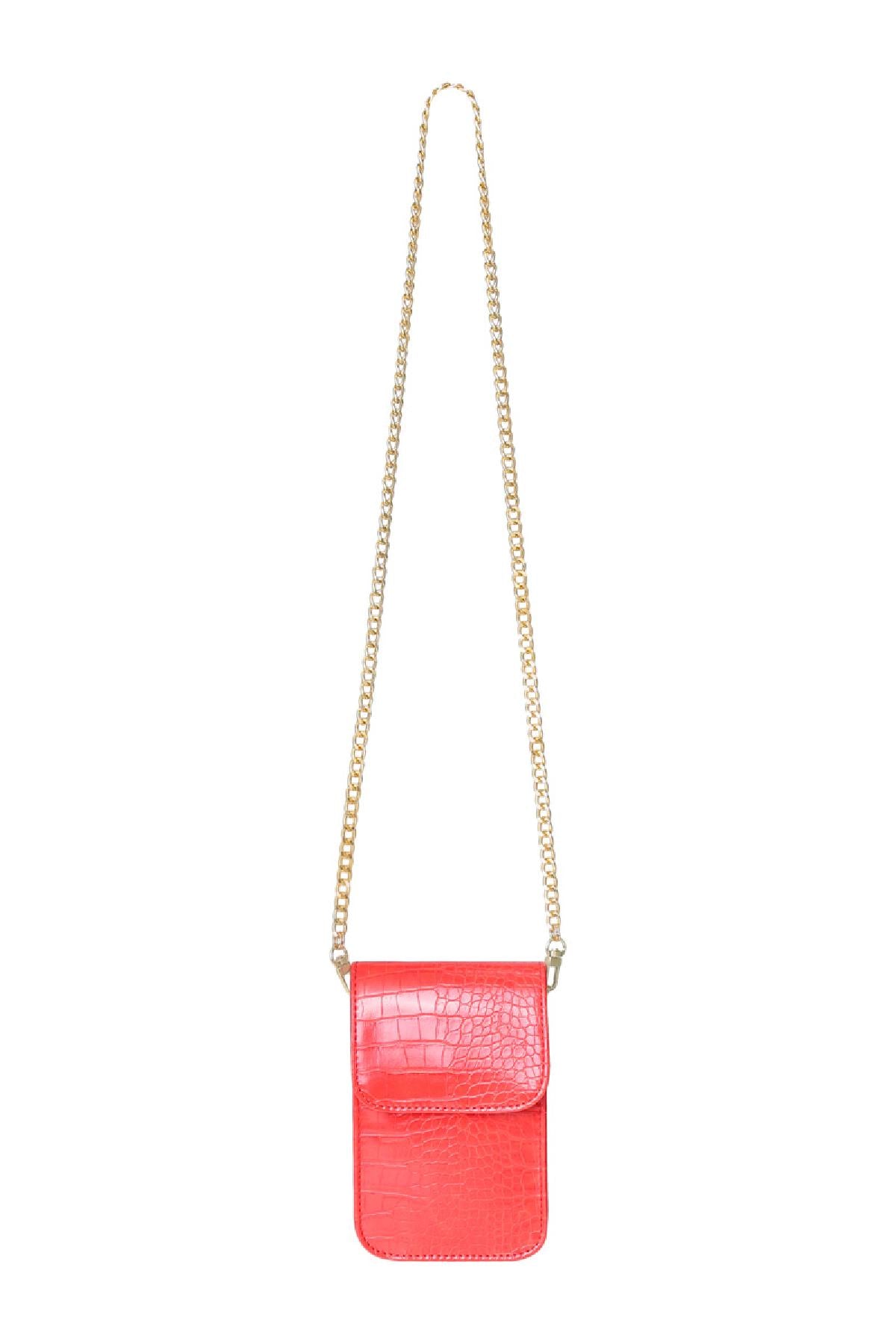 Croco dames telefoon tasje - Rood | Animal collectie