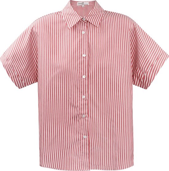 Gestreepte blouse dames - Rood / Wit| Tee Time collectie