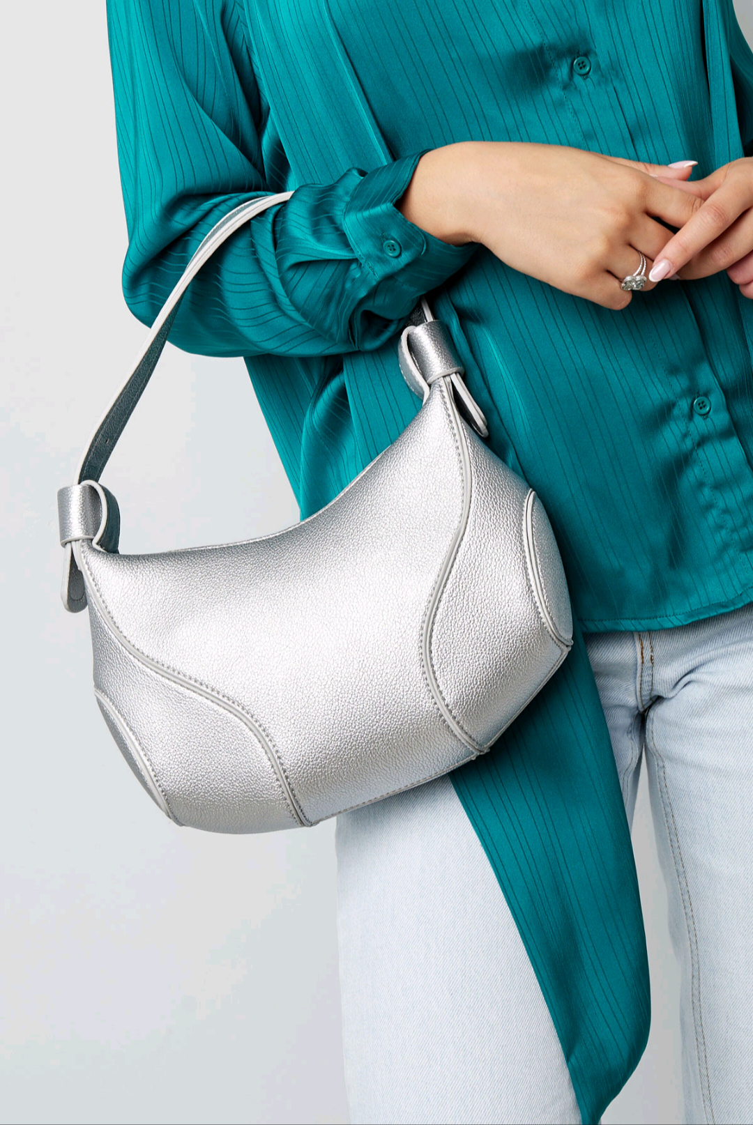 Dames schoudertas Glam - Zilverkleurig | Lente & Pastels collectie
