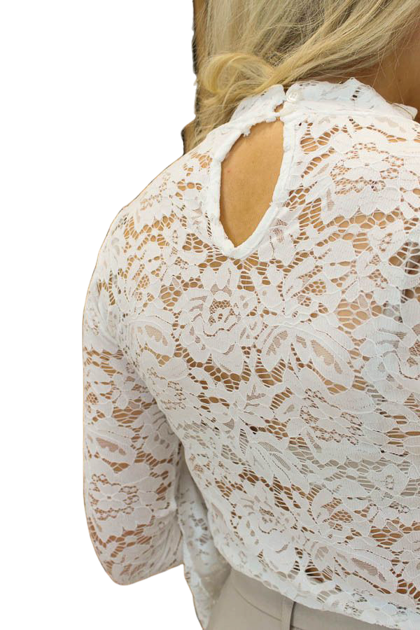 Fay - Witte dames kanten top | Selflove collectie