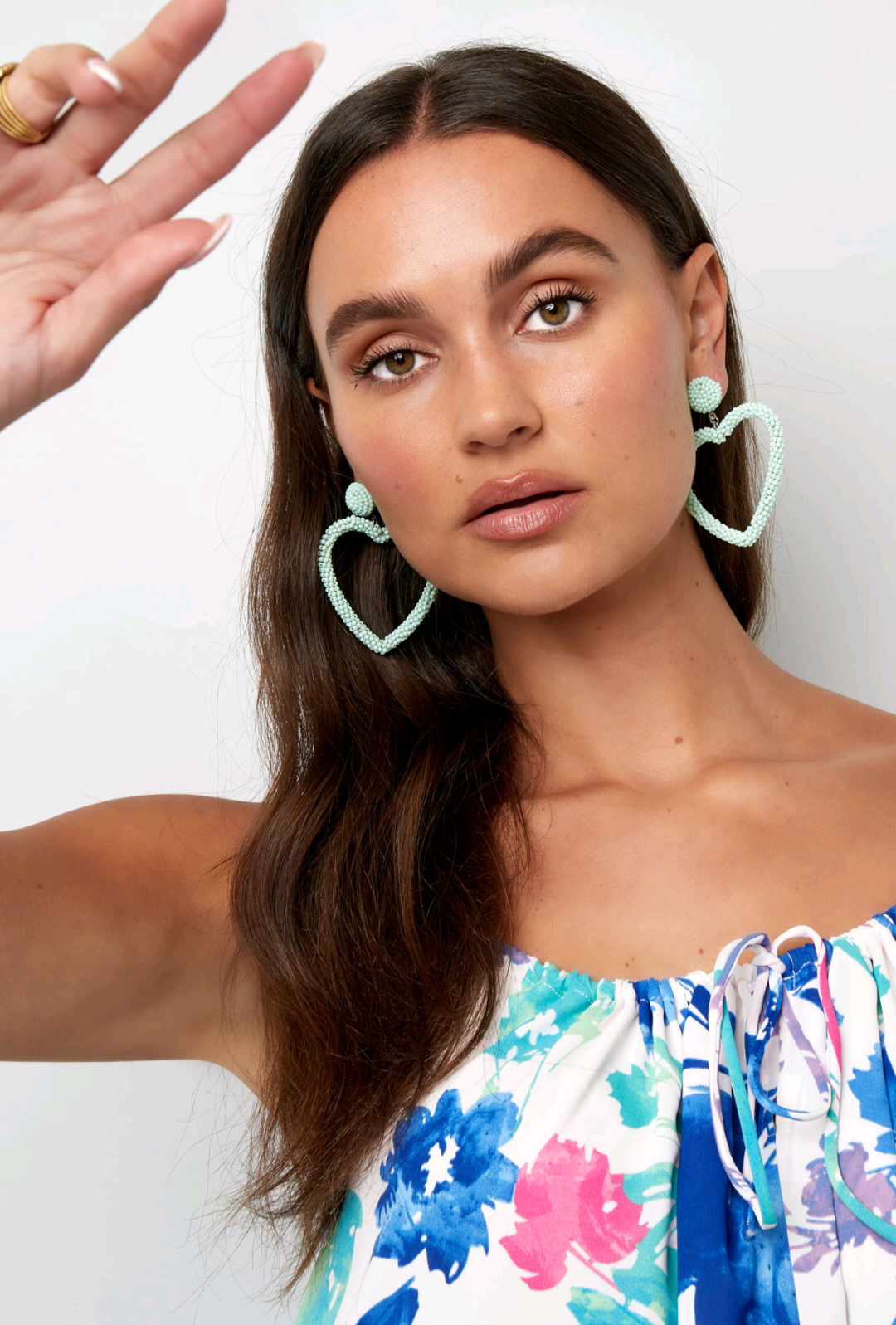 Dames oorbellen; kralen candy hart - Mintgroen | Lente & Pastels collectie