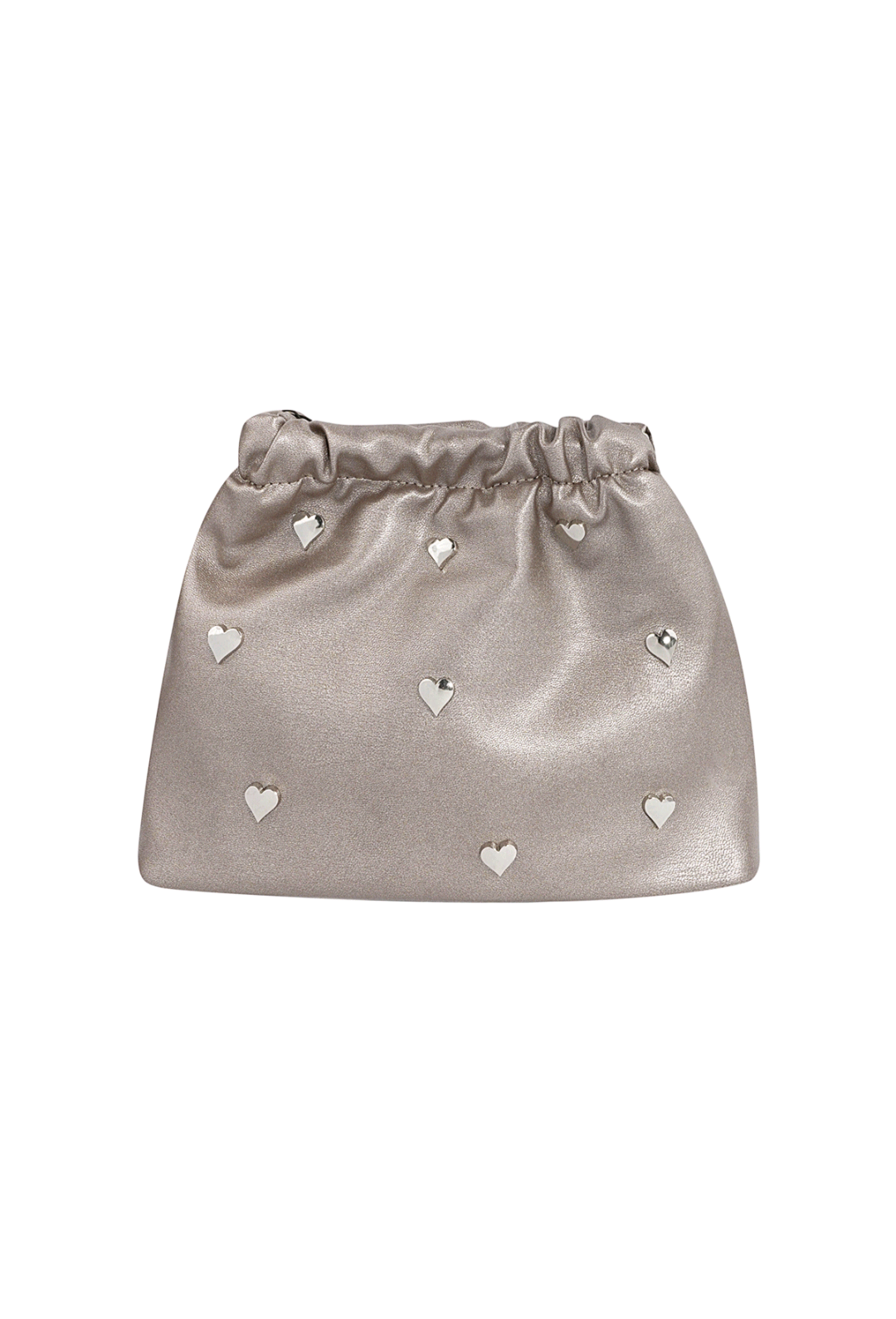 Dames Adore you schoudertas met hartvormige studs - Metallic (Taupe) | Festival Ready collectie