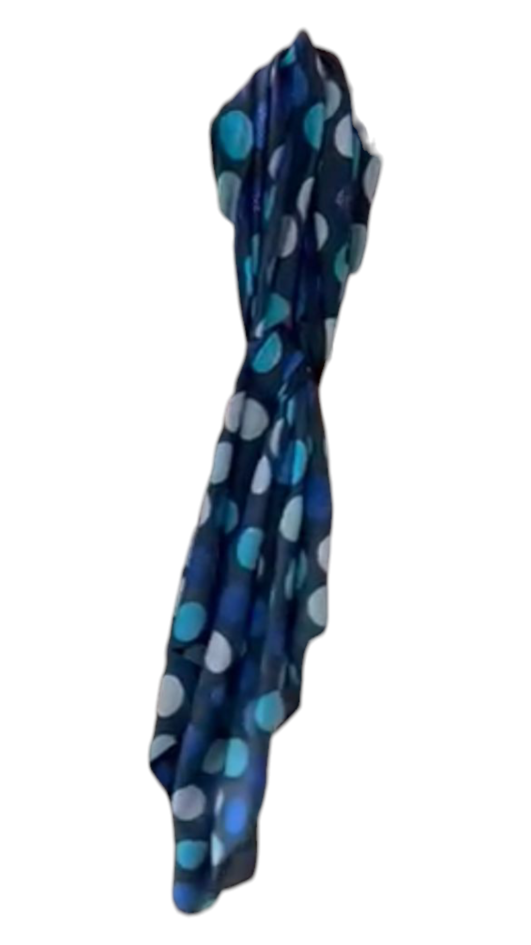 Bella; dames sjaal met stippen en een subtiele glimmer - Blauw