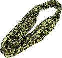Dames zomer haarband panterprint - lime groen | Animal collectie