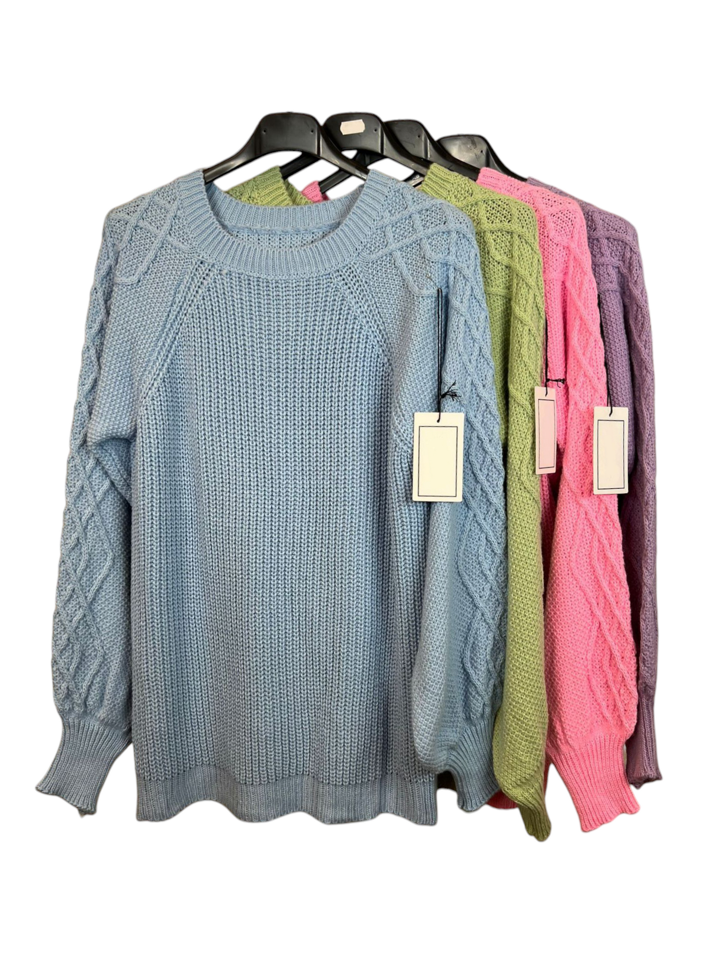 Cutey - Blauwe gebreide dames trui | Selflove collectie