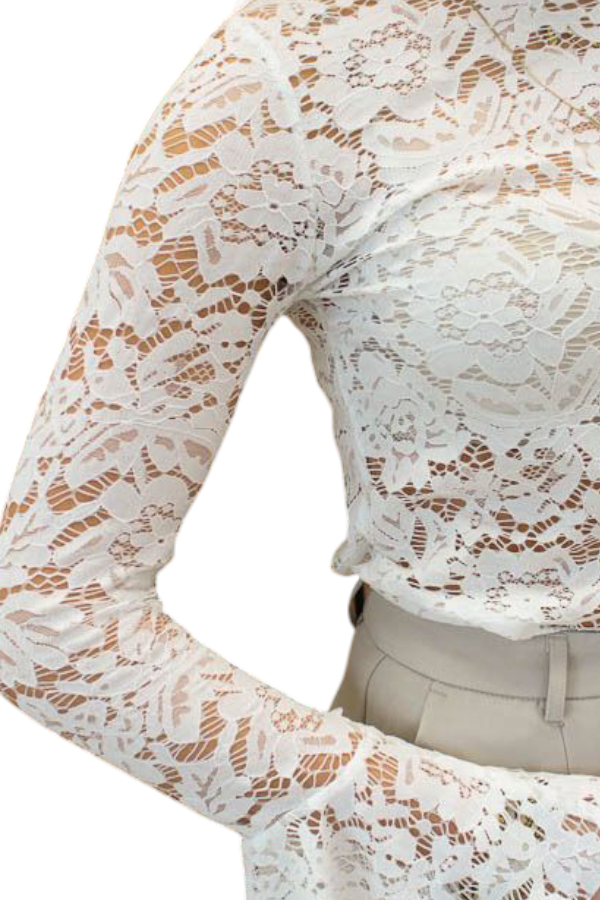 Fay - Witte dames kanten top | Selflove collectie