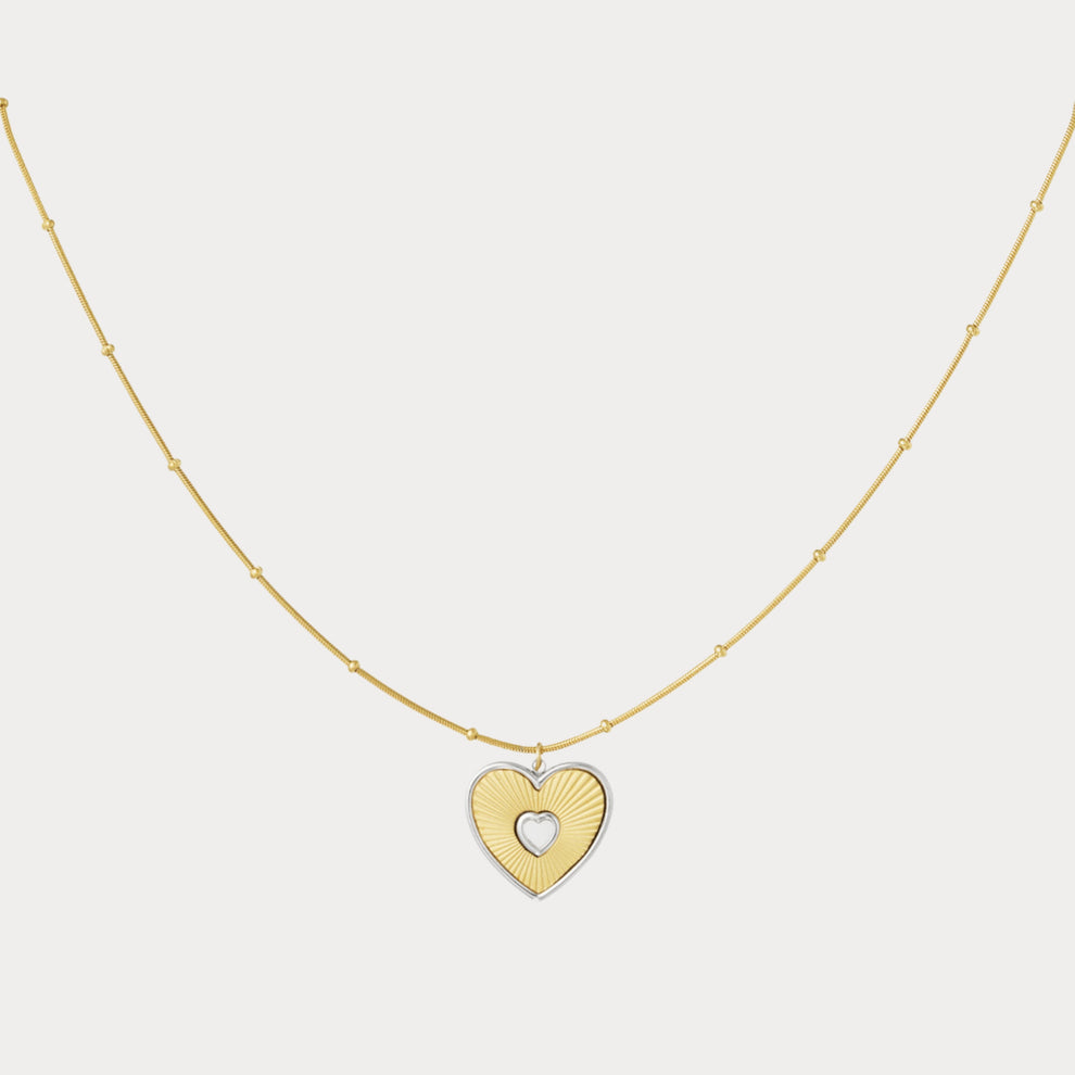 Goudkleurige dames ketting - Lover Heart | Selflove collectie