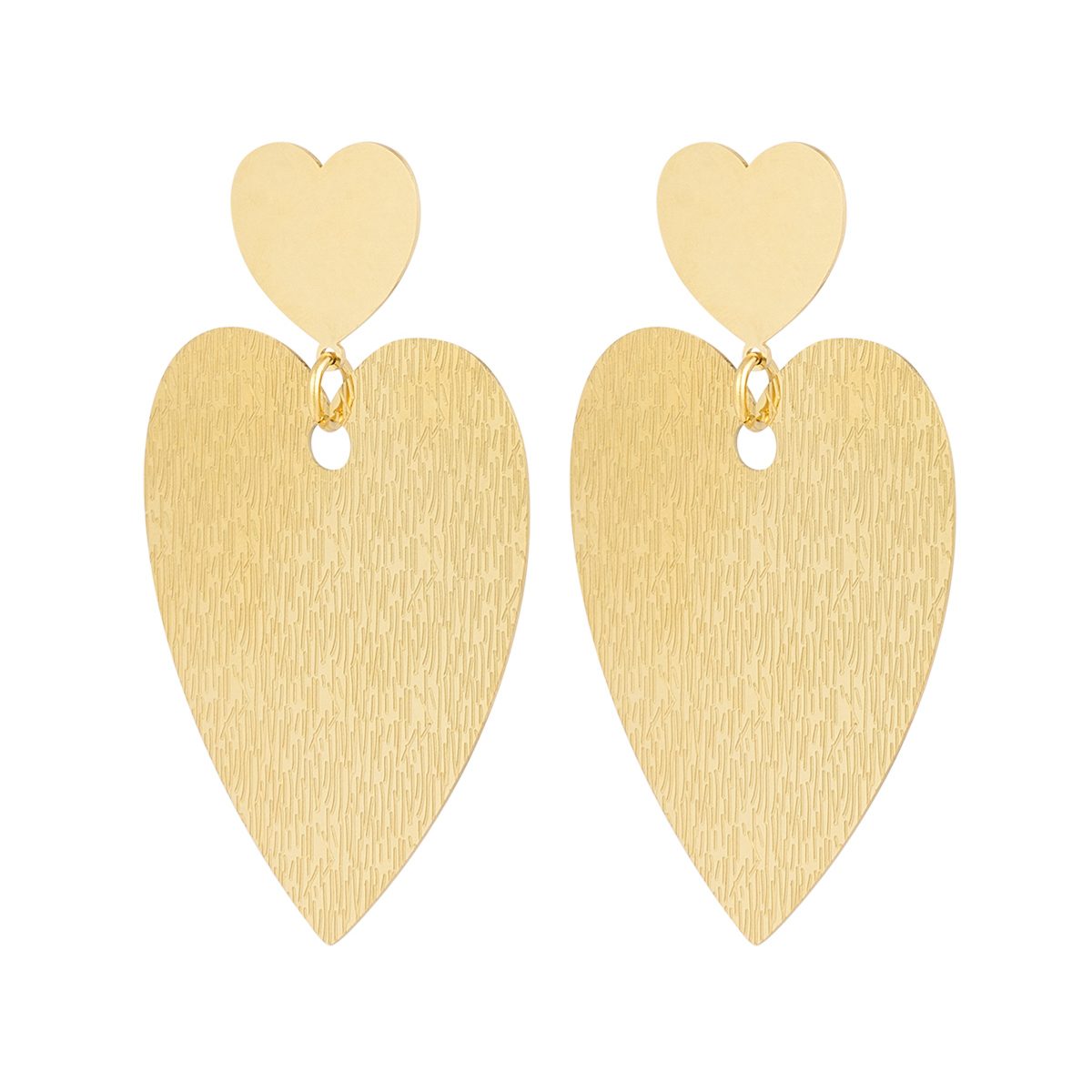 Goudkleurige dames oorbellen - Love is the answer| Selflove collectie
