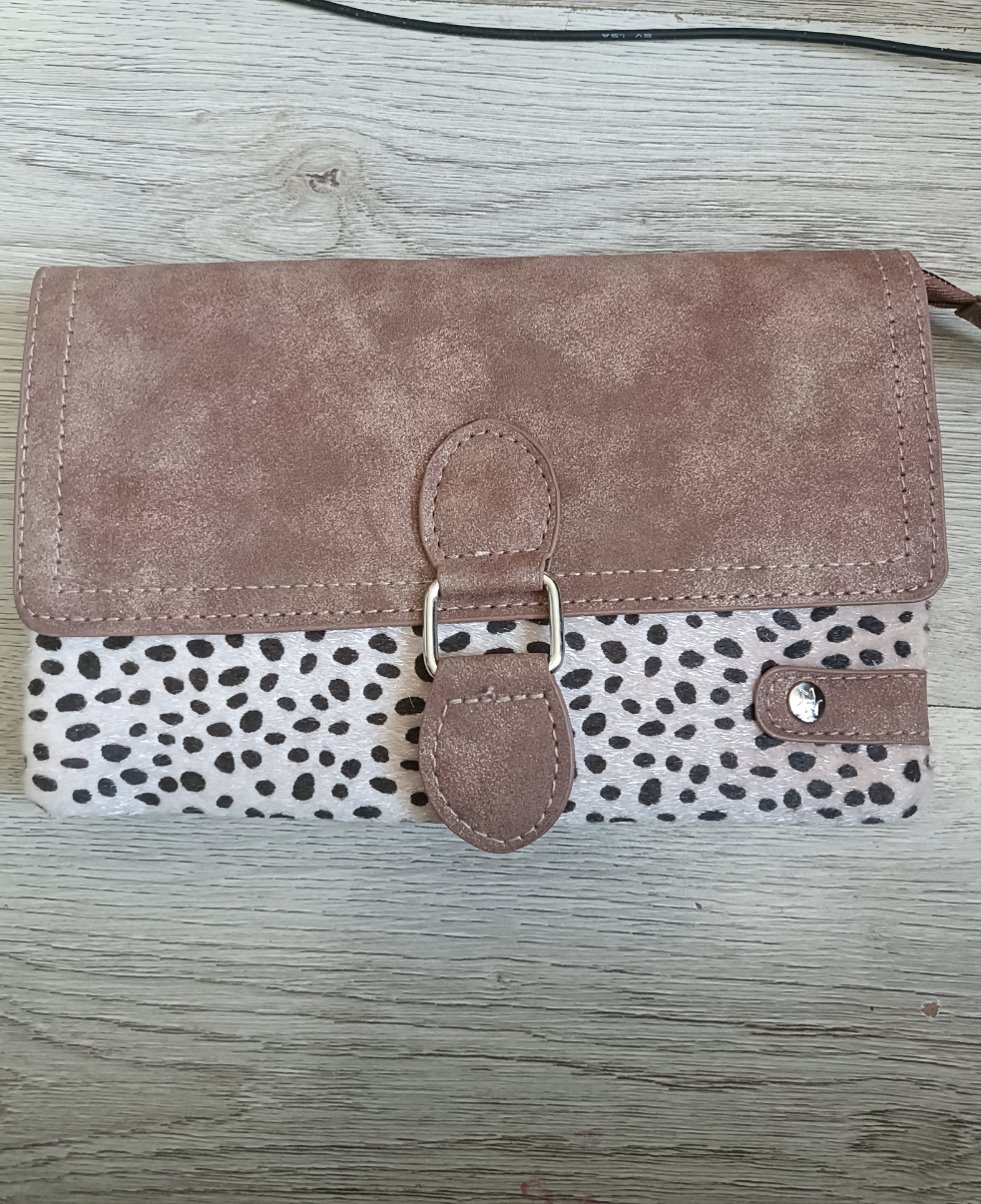 Kleine dames cheeta schoudertas/ crossbody - Beige/ Camel | Festival Ready collectie