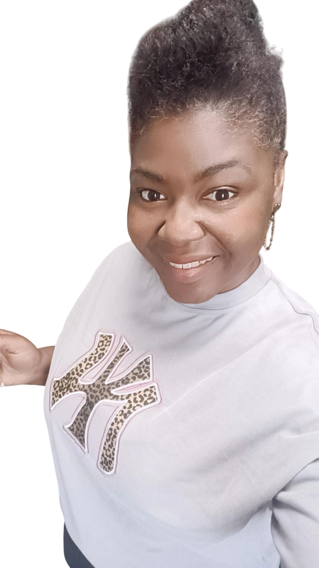 Priority Ann-Fleur NY Leopard t-shirt - Grijs (Washed Grey)