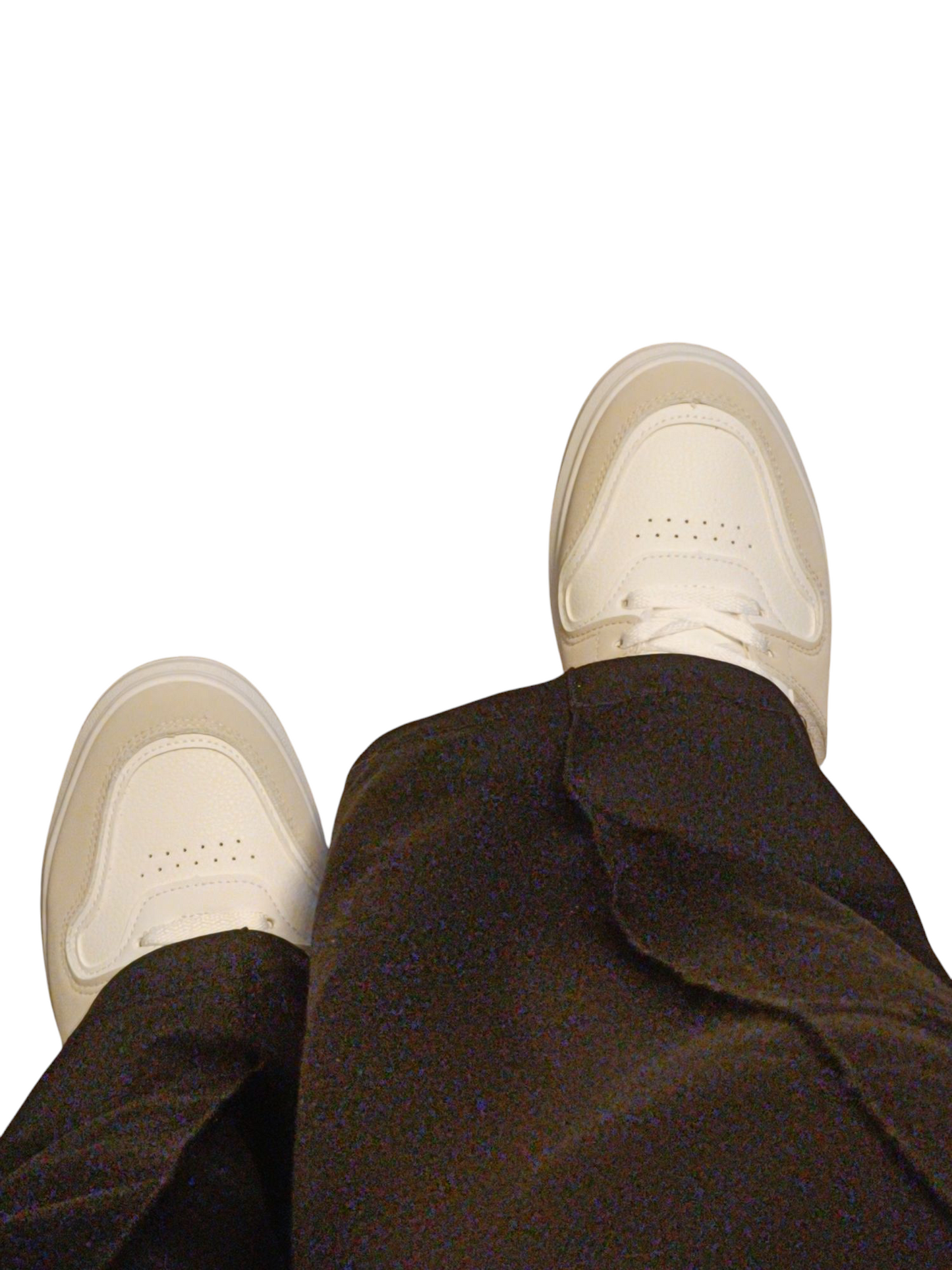 Trendy witte dames sneakers met gouden en beige details