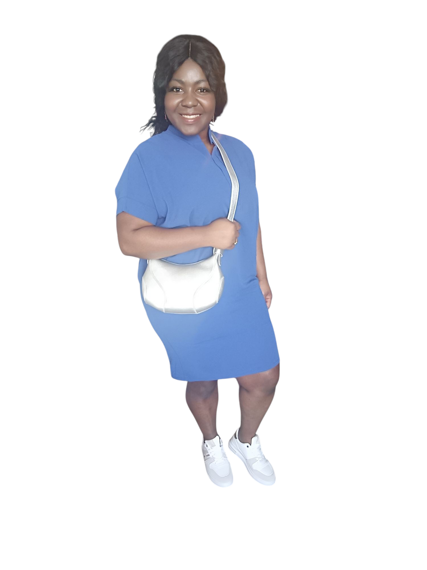 Anna - dames jurk met korte mouwen - Kobaltblauw | Lente & Pastels collectie