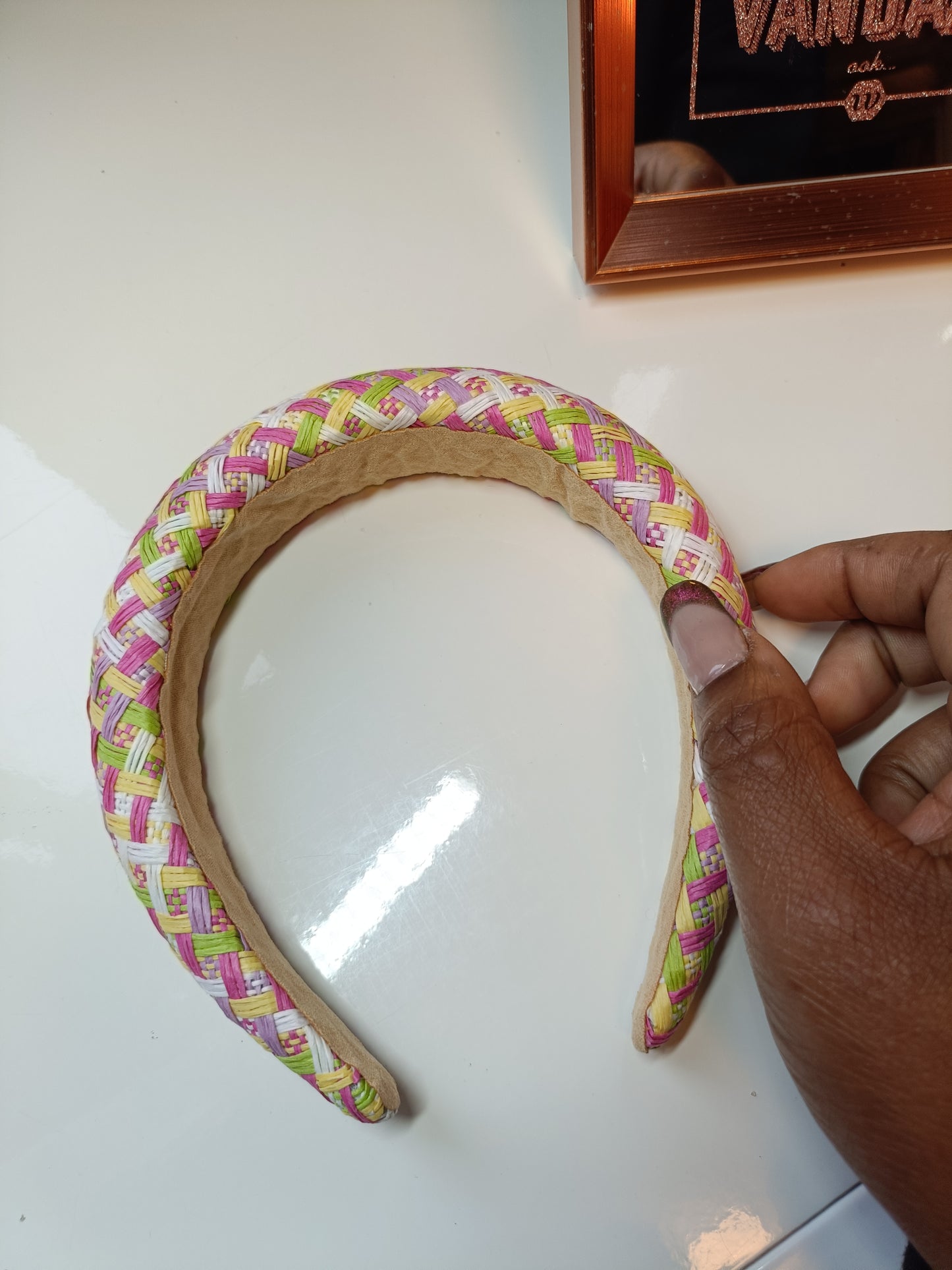 Dikke dames haarband zigzag - Pastel kleuren | Tee Time collectie