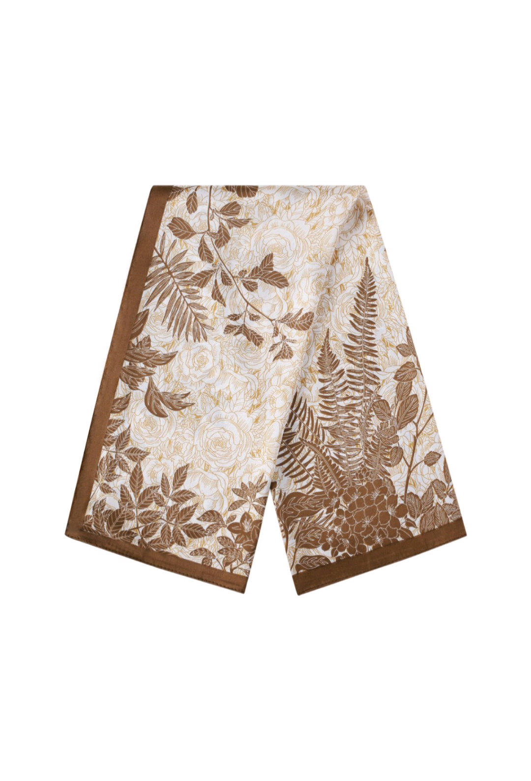 Nek sjaaltje dames Delicate Leaves - Bruin