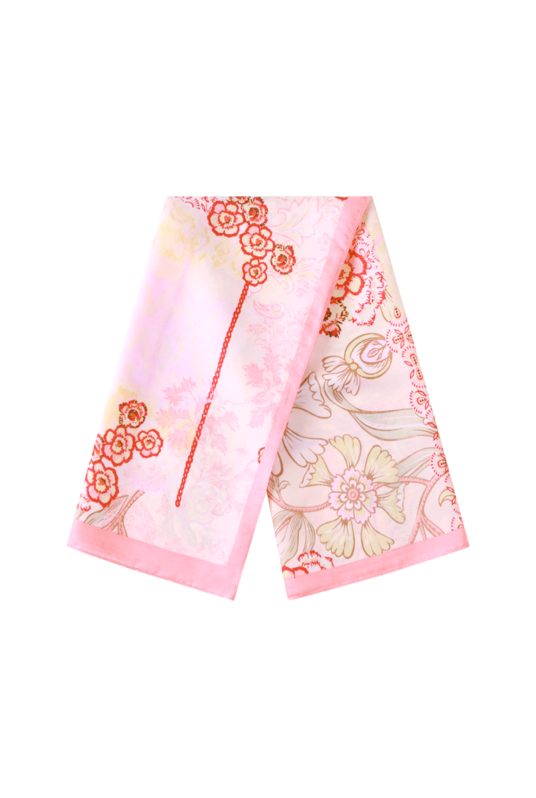 Nek sjaaltje dames; Flowery Chic - Roze