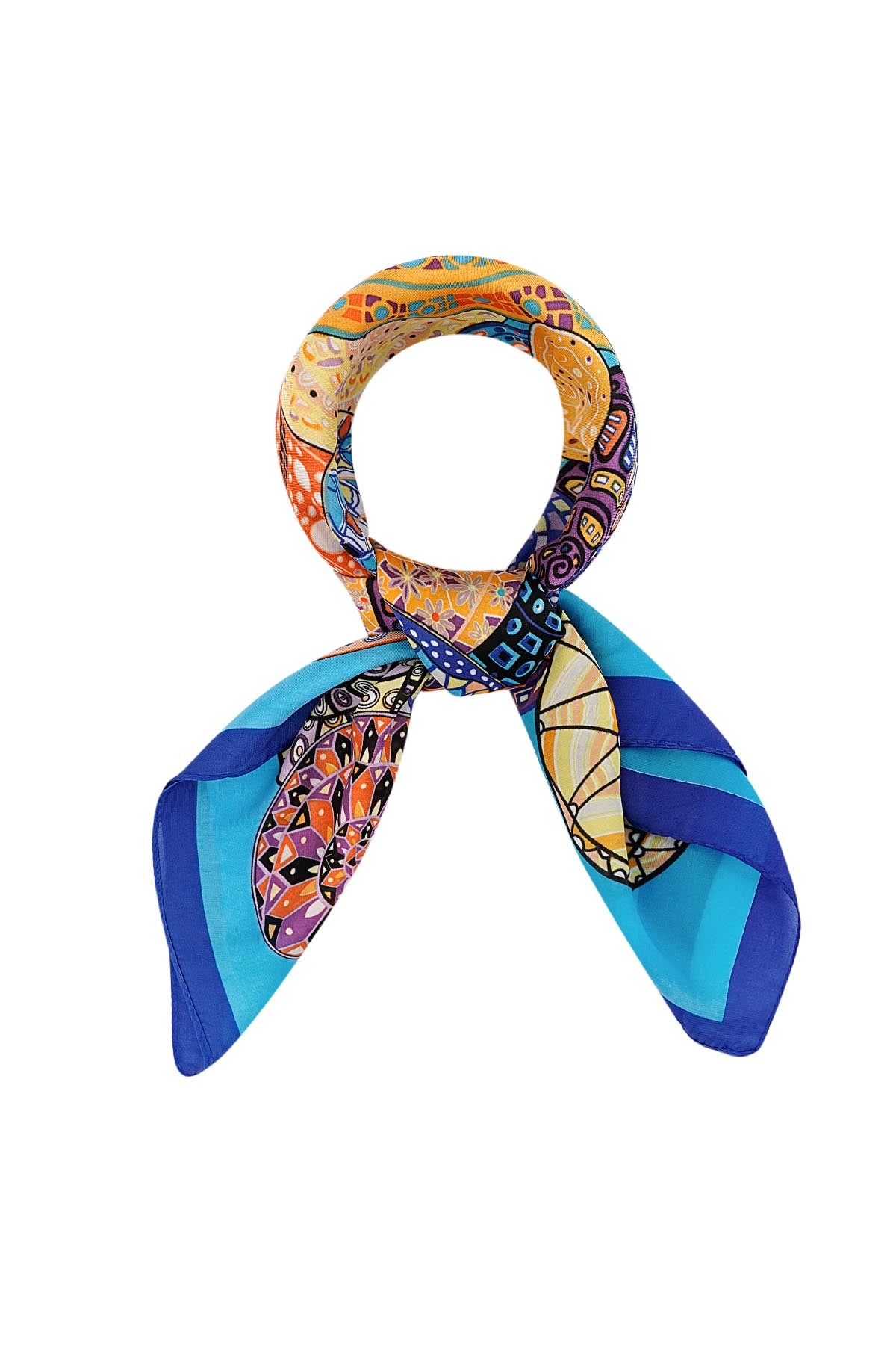 Nek sjaaltje dames blauw multi