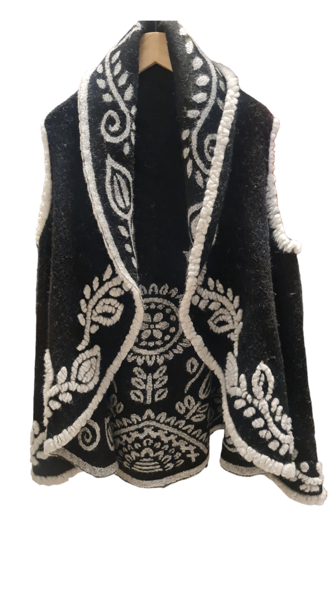 Bewerkte Zwarte Boho Gilet