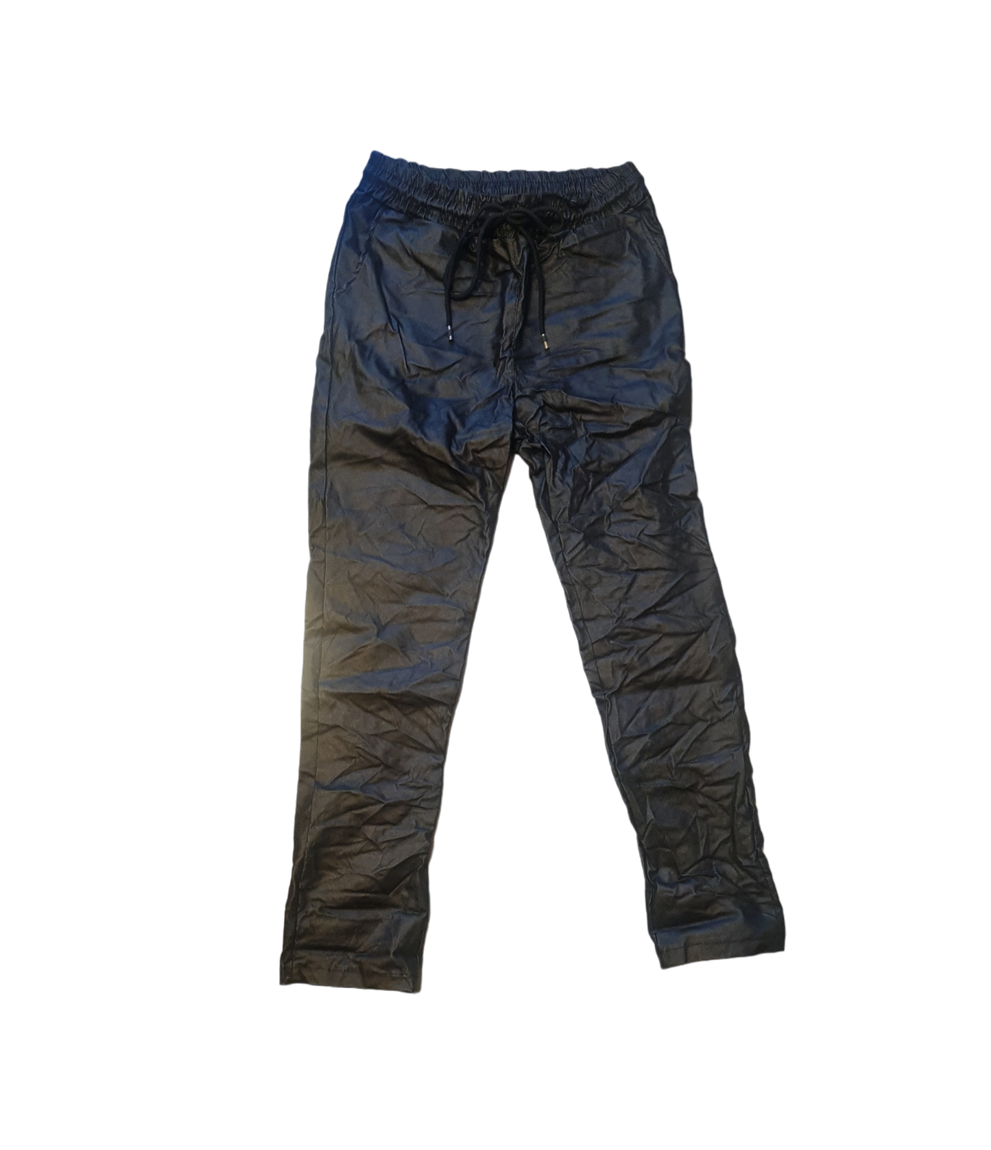 Dames waxbroek met aantrekkoord - Zwart