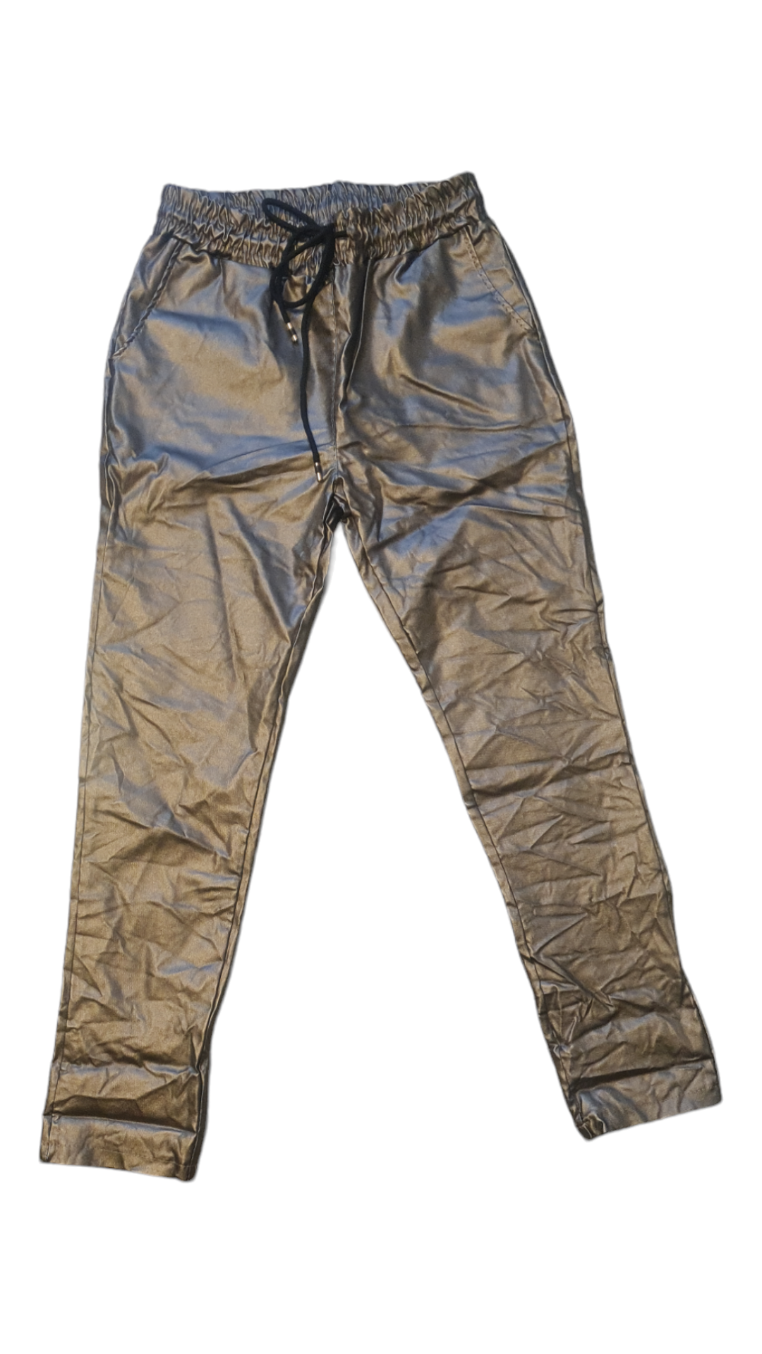 Metallic dames waxbroek - Brons