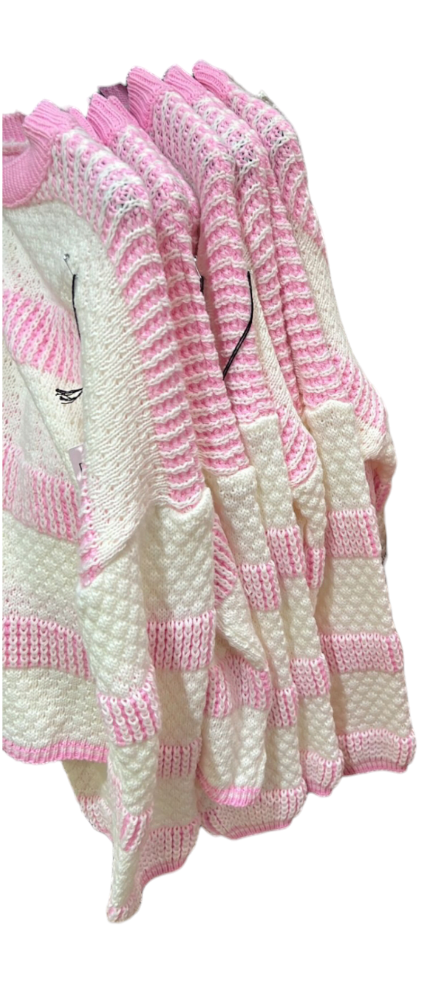 Stripes - Roze gebreide dames trui met strepen | Selflove collectie