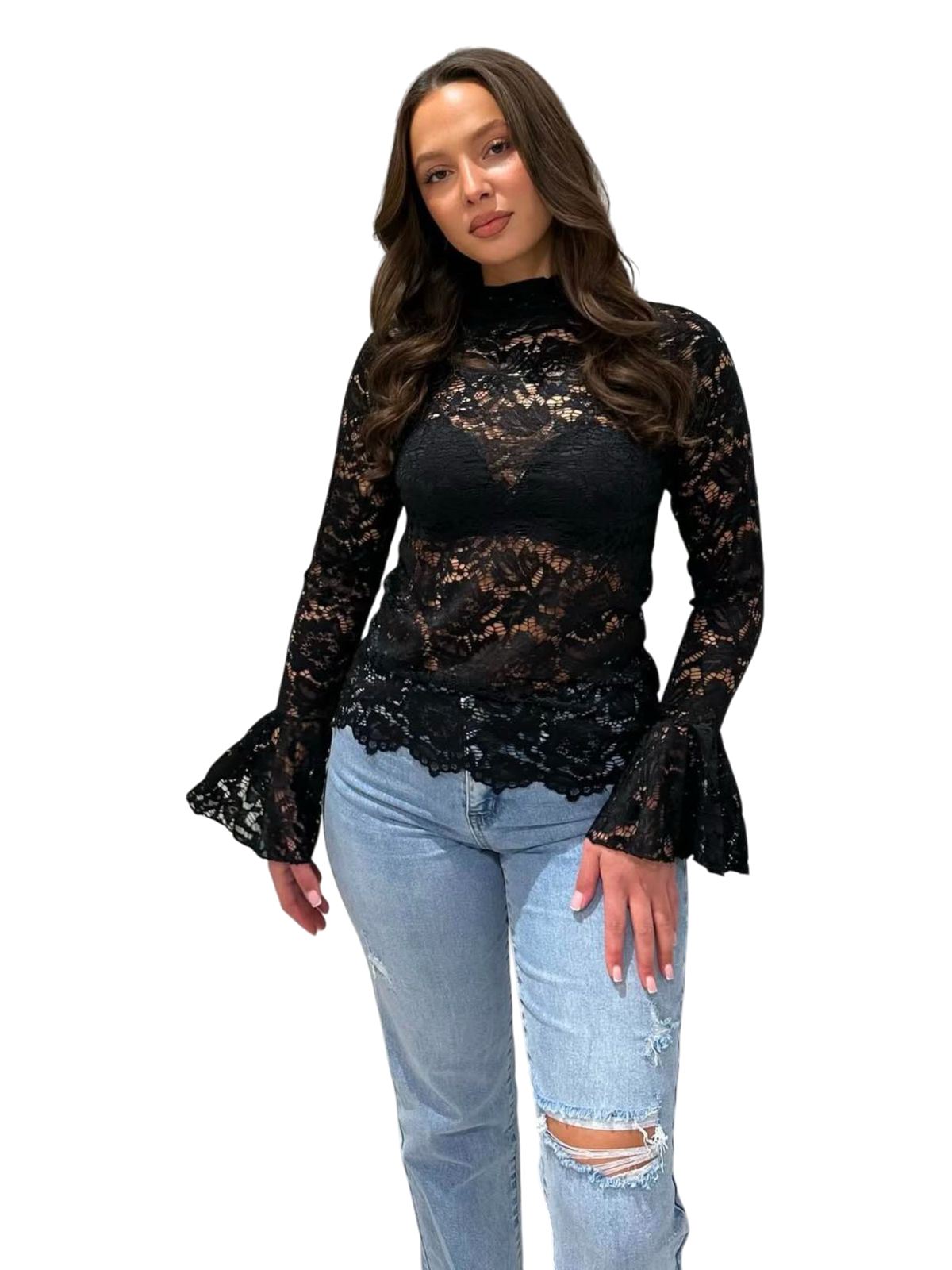 Fay - Zwarte dames kanten top | Selflove collectie