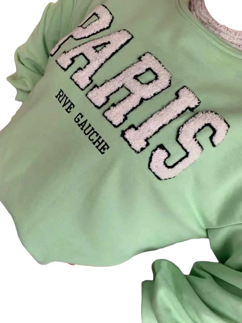 Paris sweater dames - Pistache groen | Selflove collectie