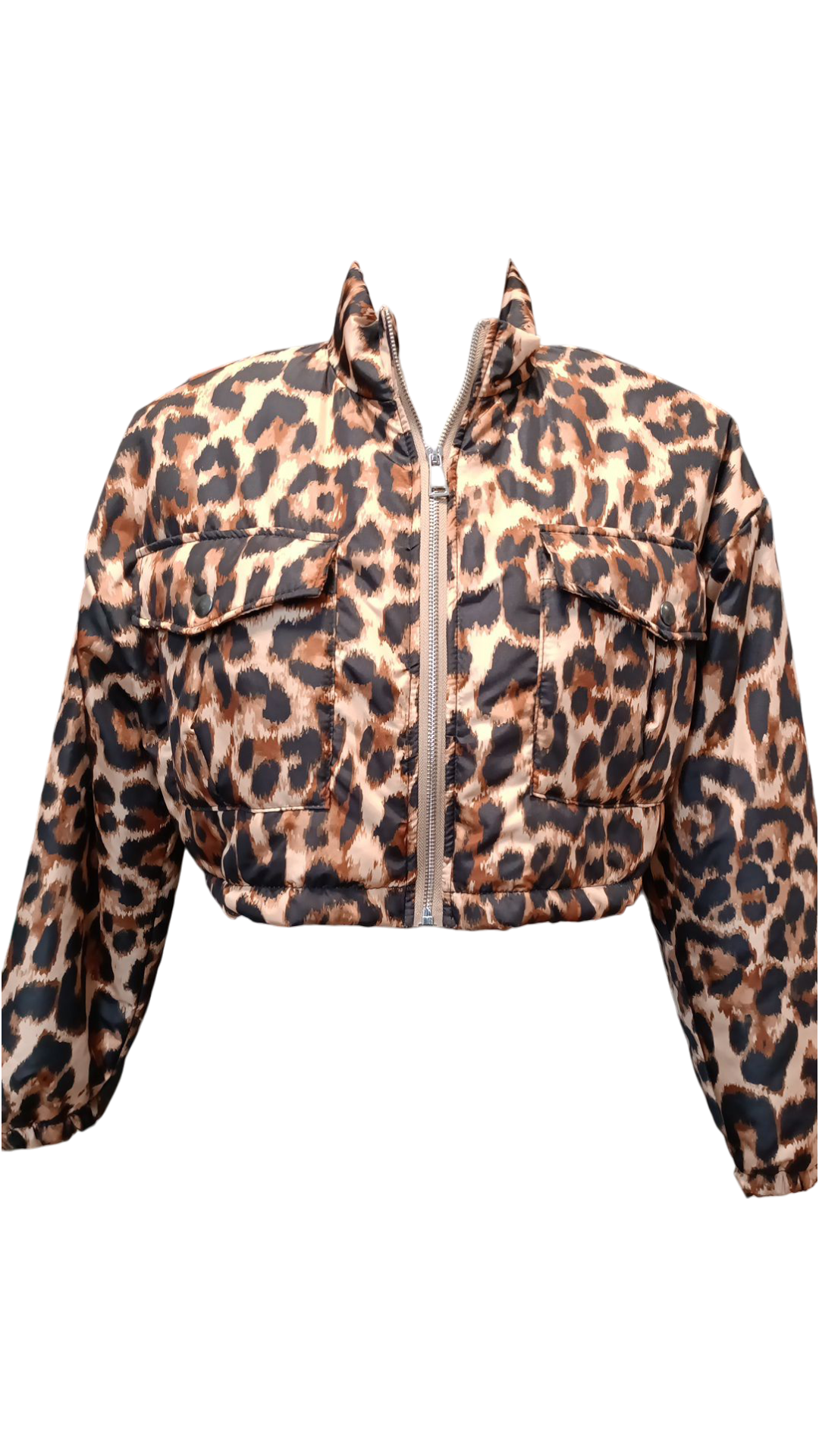 Cropped bomberjack dames - Panterprint | Animal collectie