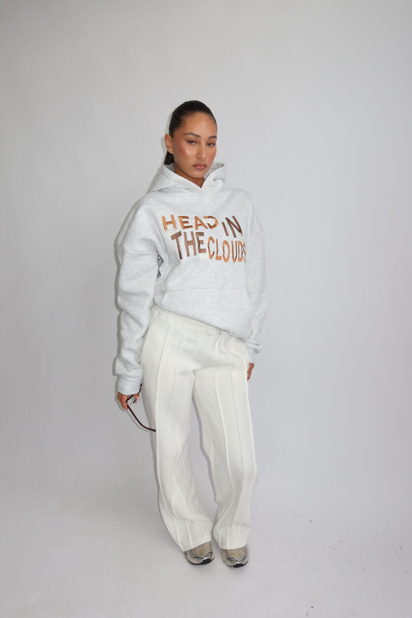 Priority Ann-Fleur hoodie; Head in the Clouds hoodie - Lichtgrijs (Marl Gray)