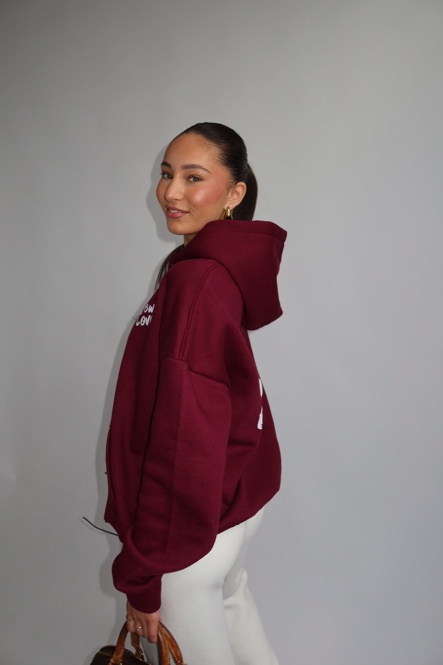 Priority hoodie Priority Ann-Fleur hoodie; New Love hoodie - Bordeaux (Burgundy)