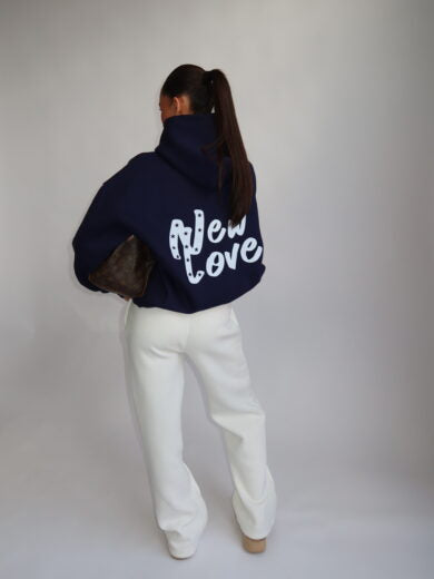 Priority hoodie Priority Ann-Fleur hoodie; New Love hoodie - Navy (Dark Blue)
