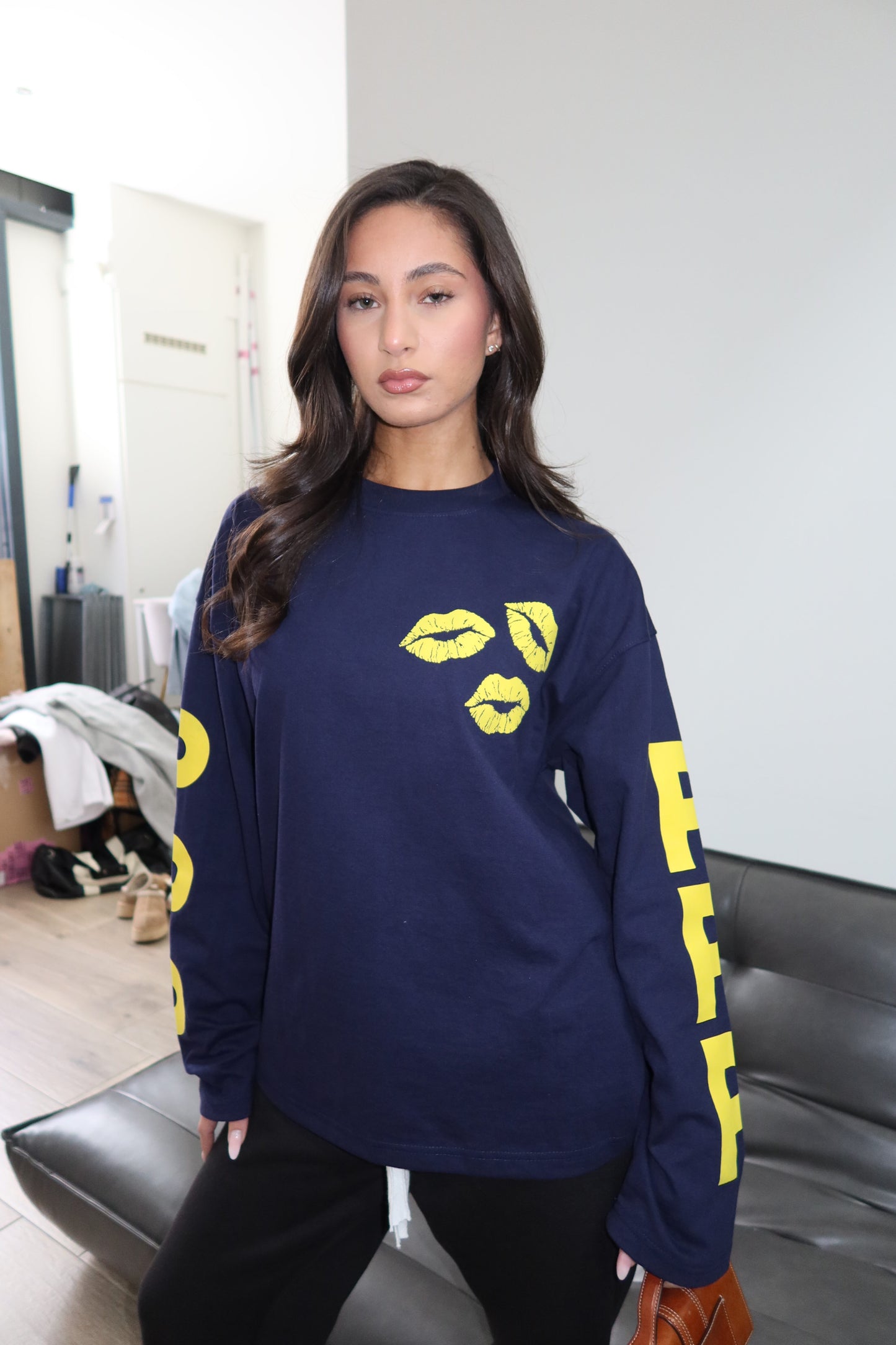 Priority PPP Longsleeve t-shirt - Blauw/ Geel