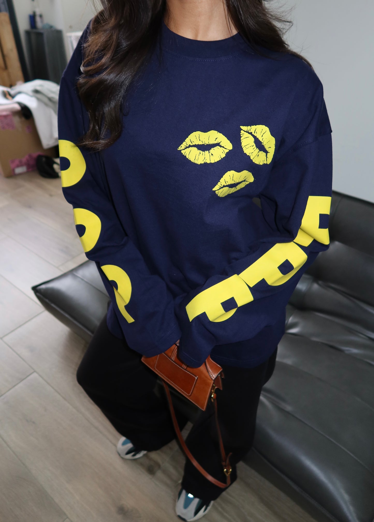 Priority PPP Longsleeve t-shirt - Blauw/ Geel