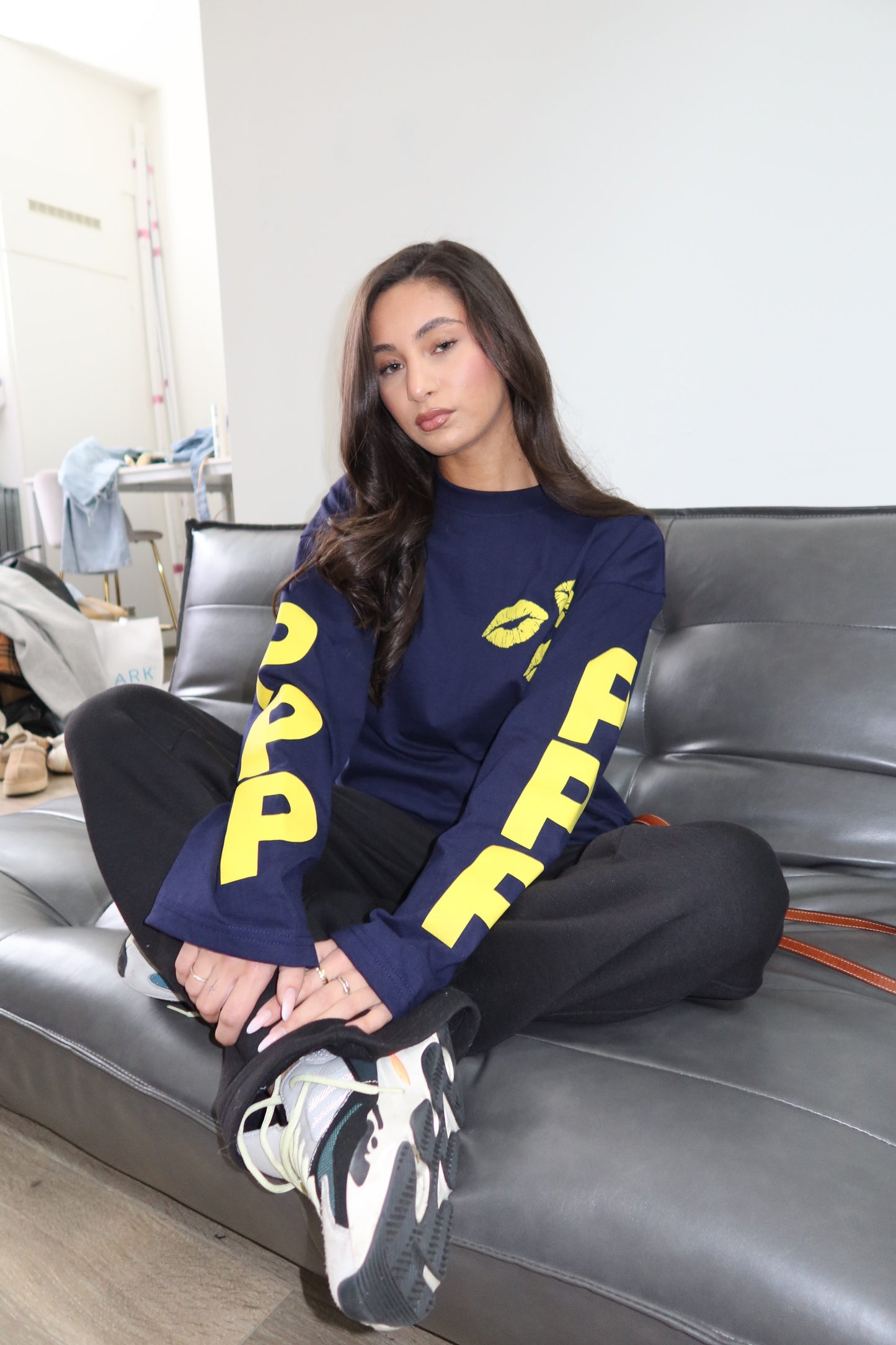 Priority PPP Longsleeve t-shirt - Blauw/ Geel