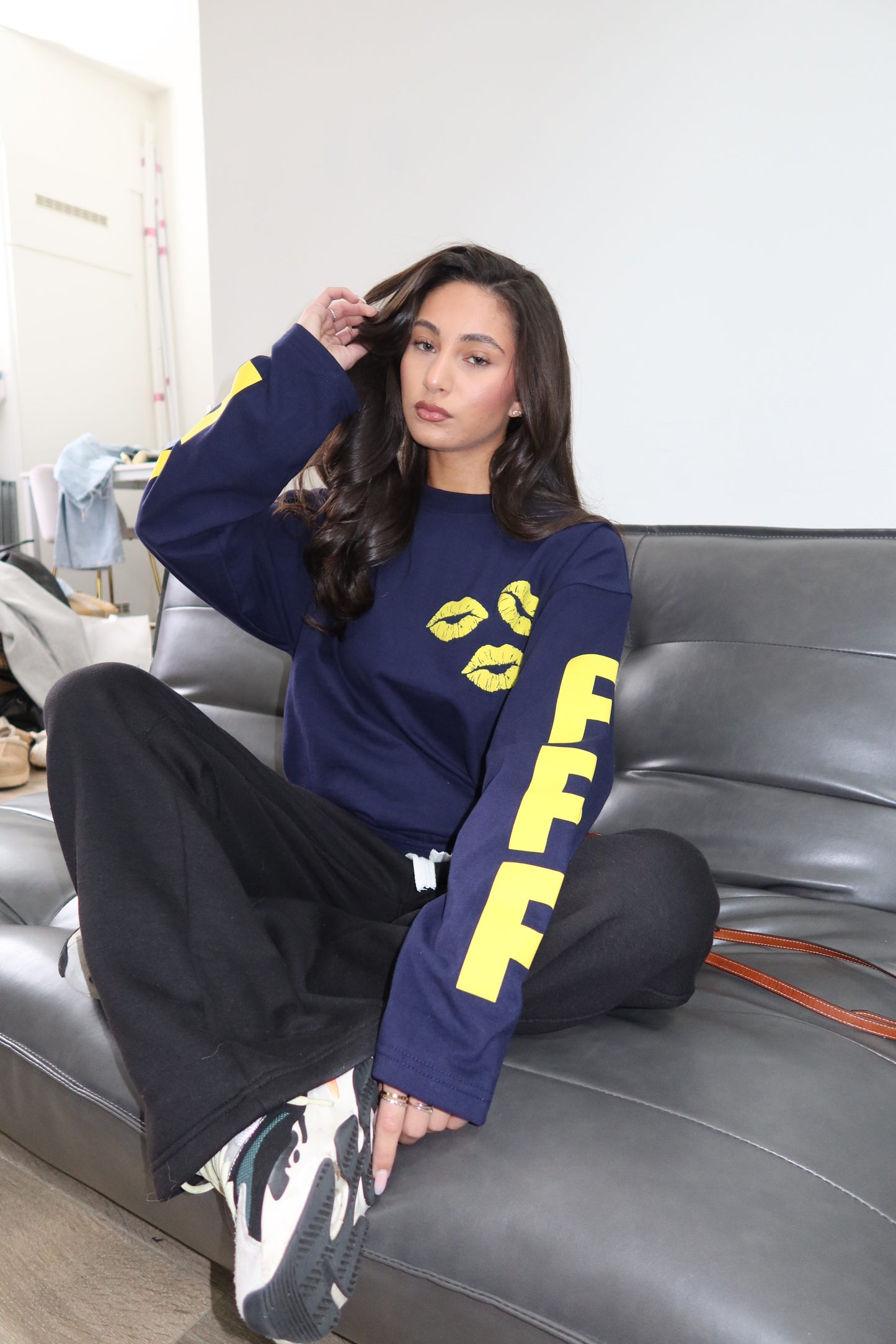 Priority PPP Longsleeve t-shirt - Blauw/ Geel