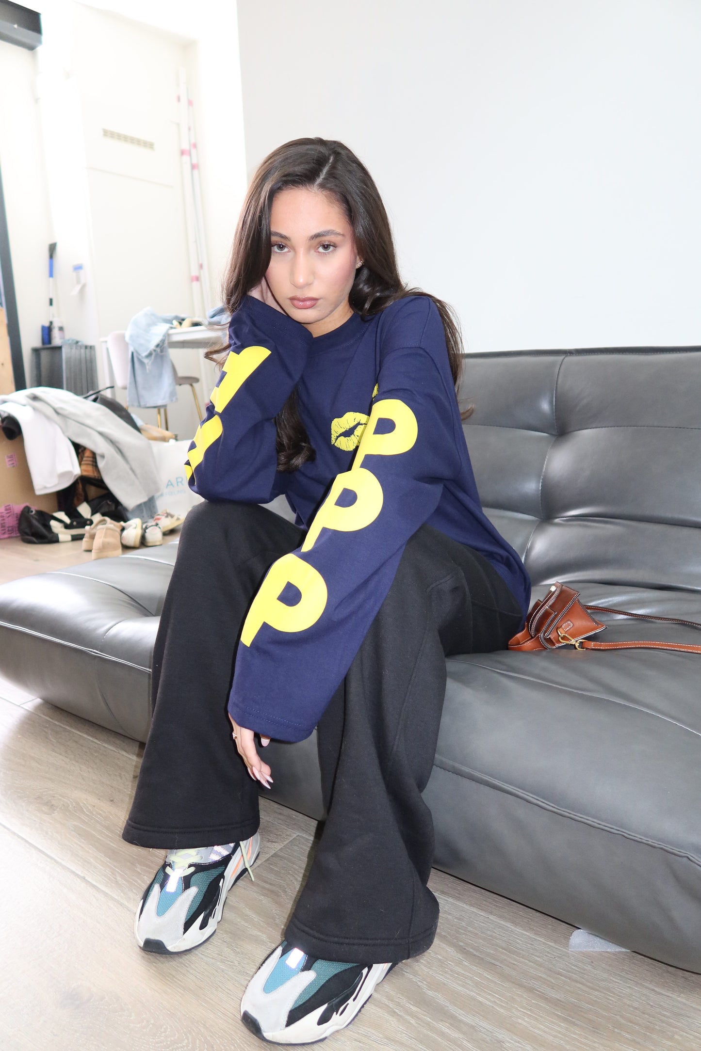 Priority PPP Longsleeve t-shirt - Blauw/ Geel