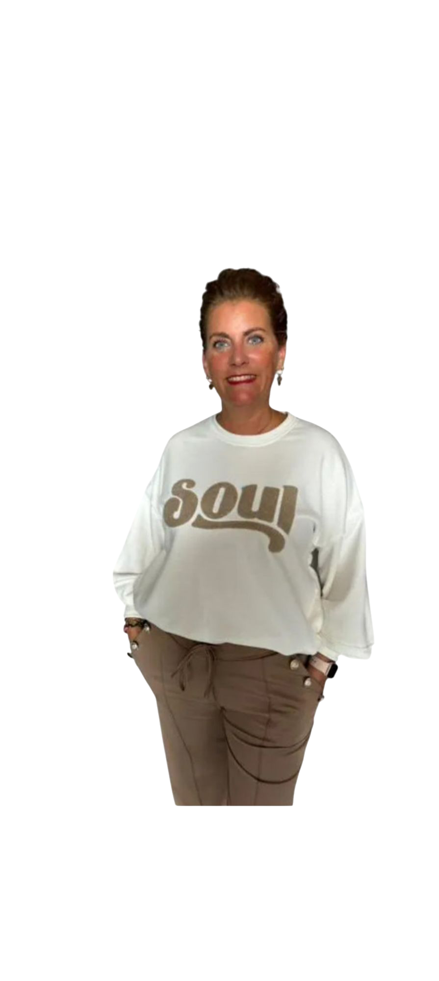 Mooij dames sweater "Soul" - Roomwit | Colourful Sweaters collectie