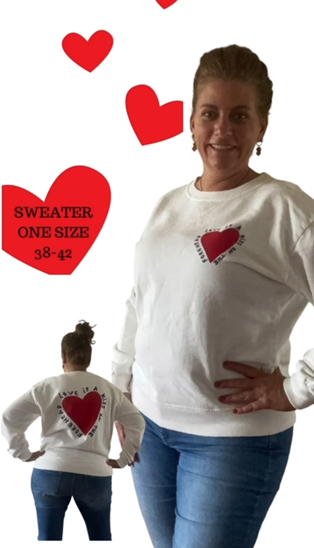 Mooij - Off-white dames sweater "Love" | Selflove collectie