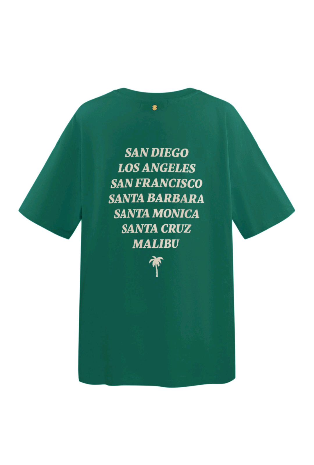 Gimmie t-shirt dames met tekst; 'California' - Groen | Tee Time collectie