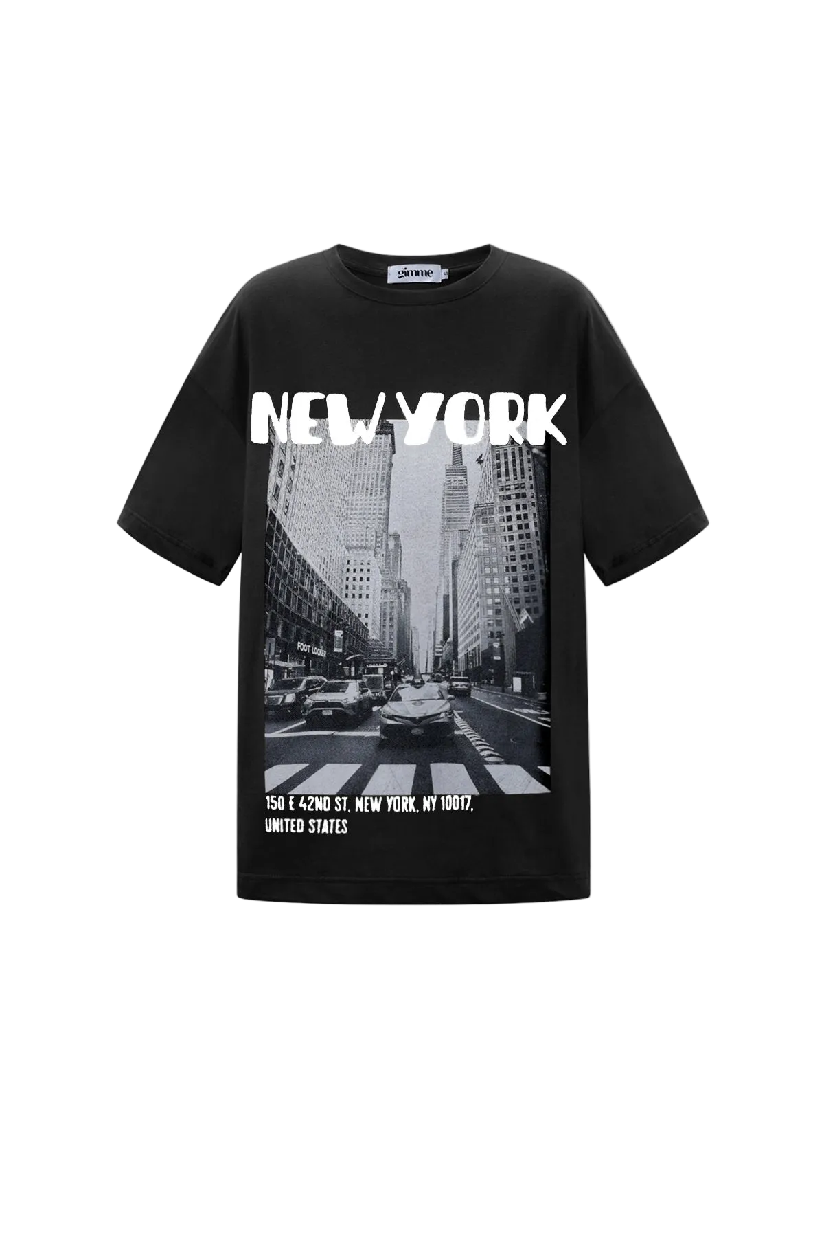 Gimme shirt: New York T-shirt dames - 🖤Zwart, 🤎Bruin
