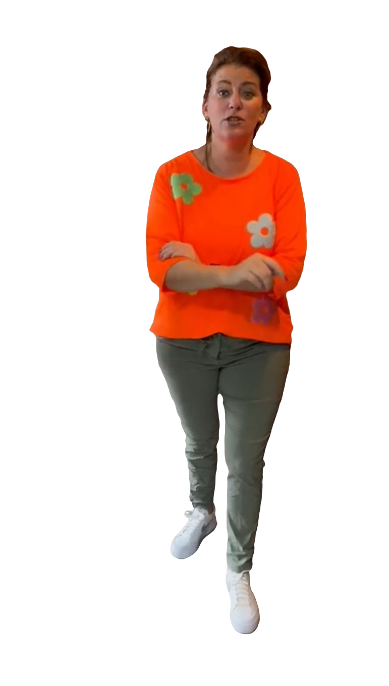 fetival outfit dames top felle bloemen