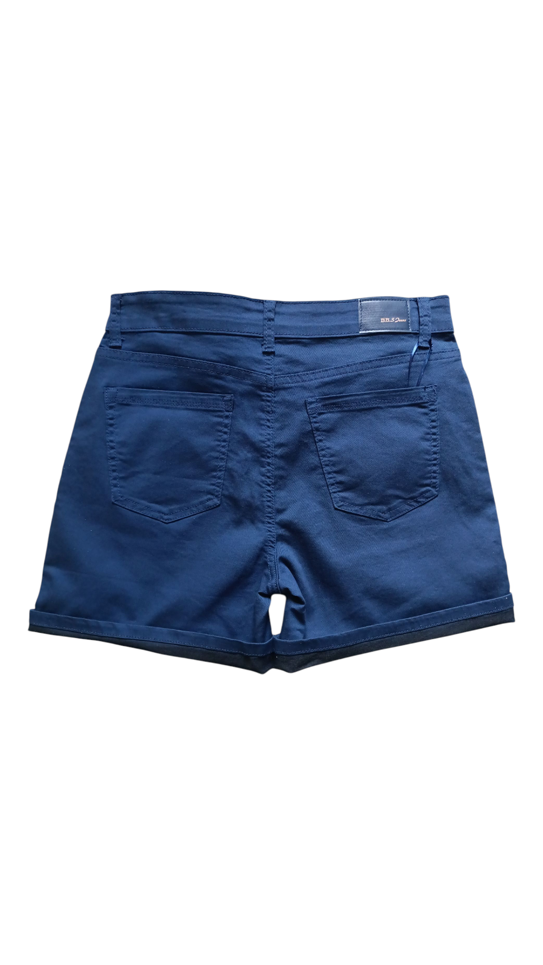 BBS Jeans fashion Shorts voor dames met sjaaltje - achterkant.