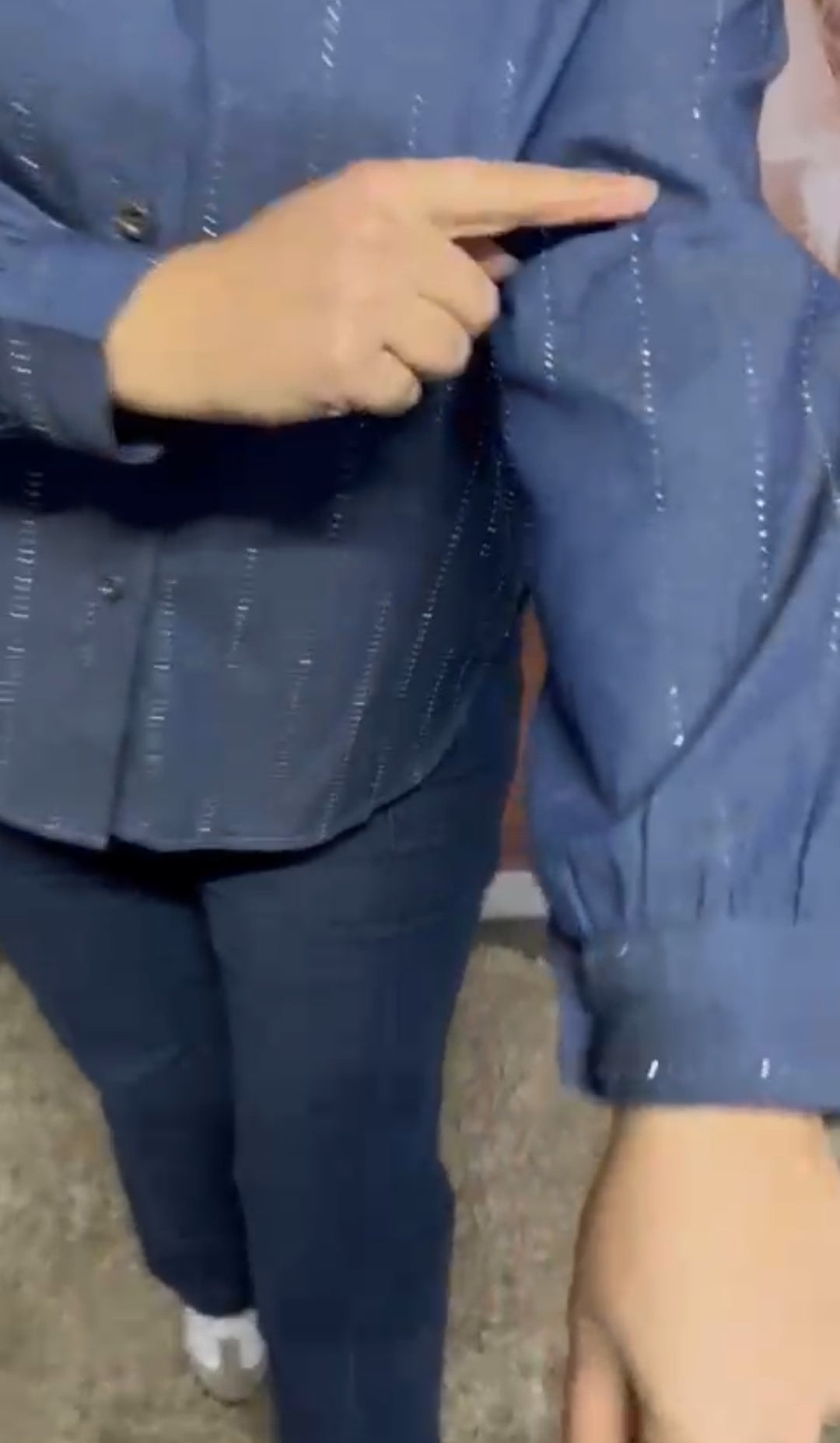 Dames blouse in denim stijl – perfect te combineren met jeans