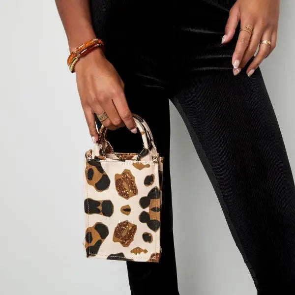 Dames crossbody (telefoon) tasje - Panterprint | Animal collectie