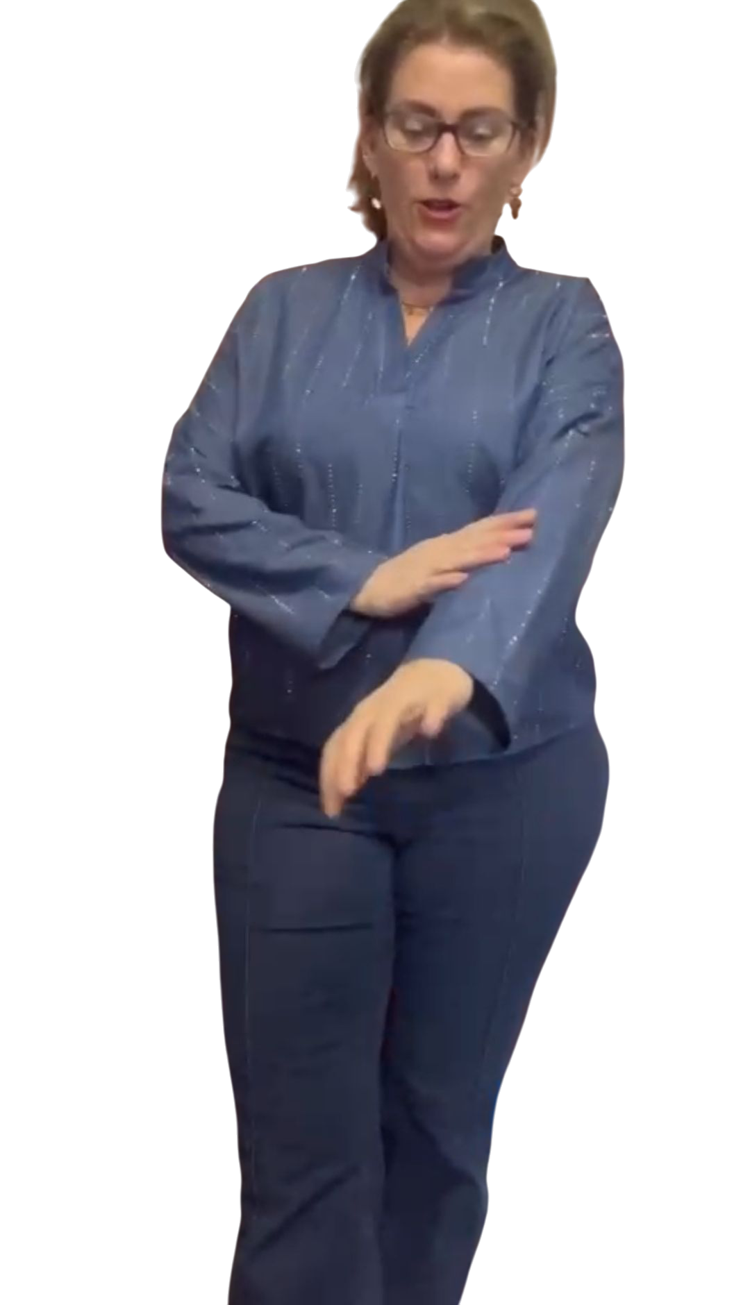 Closed denim blouse stijl – vrouwelijke denim top.