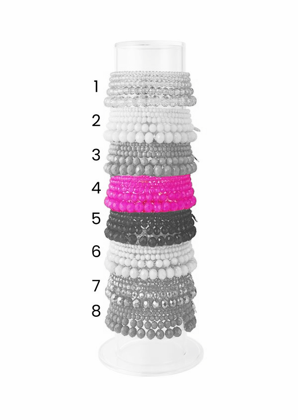 Kralen armband dames glaskralen armbandjes set01