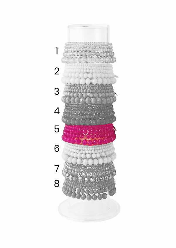 Kralen armband dames glaskralen armbandjes set01