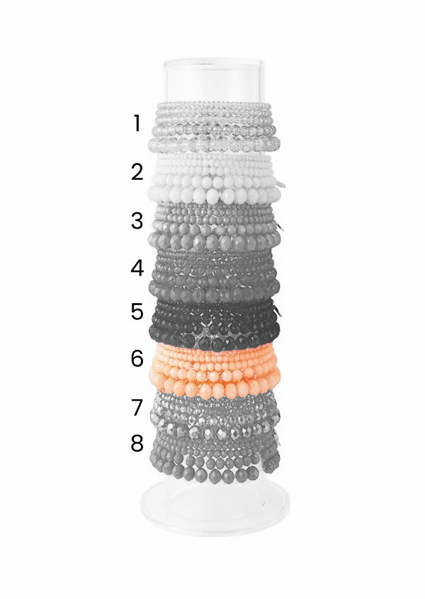 Kralen armband dames glaskralen armbandjes set01