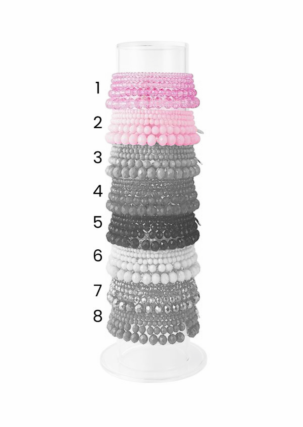 Kralen armband dames glaskralen armbandjes set01
