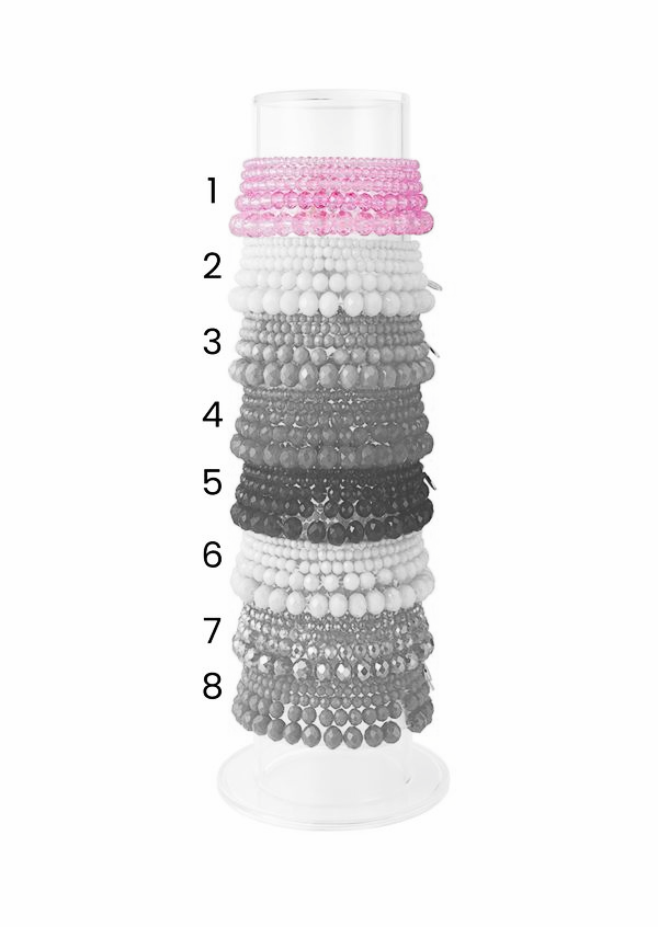 Kralen armband dames glaskralen armbandjes set01